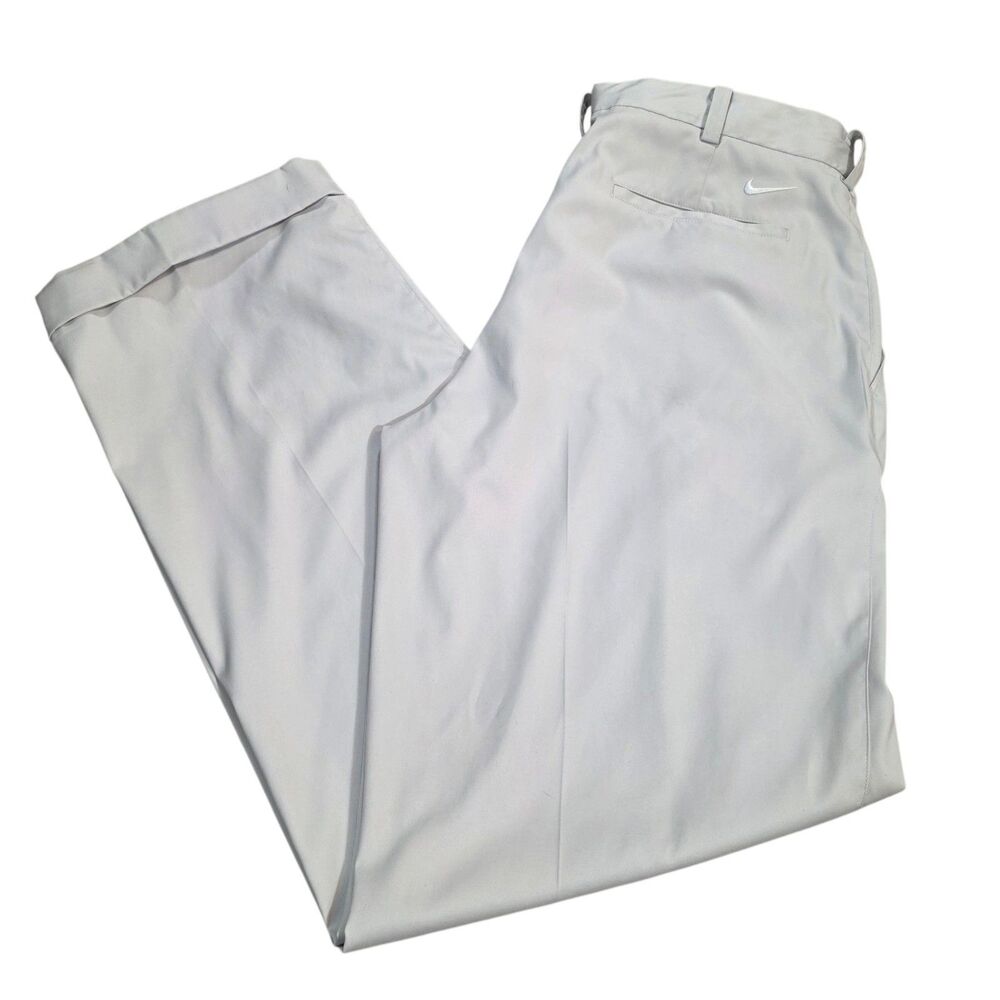 Nike Golf Tour Performance Dri-FIT Pants Mens 35x32 Gray Pleated Cuffed Tech